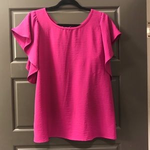 Pink Lily Blouse with Bow back
